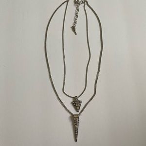 Chloe + Isabel 2 in 1 silver necklace